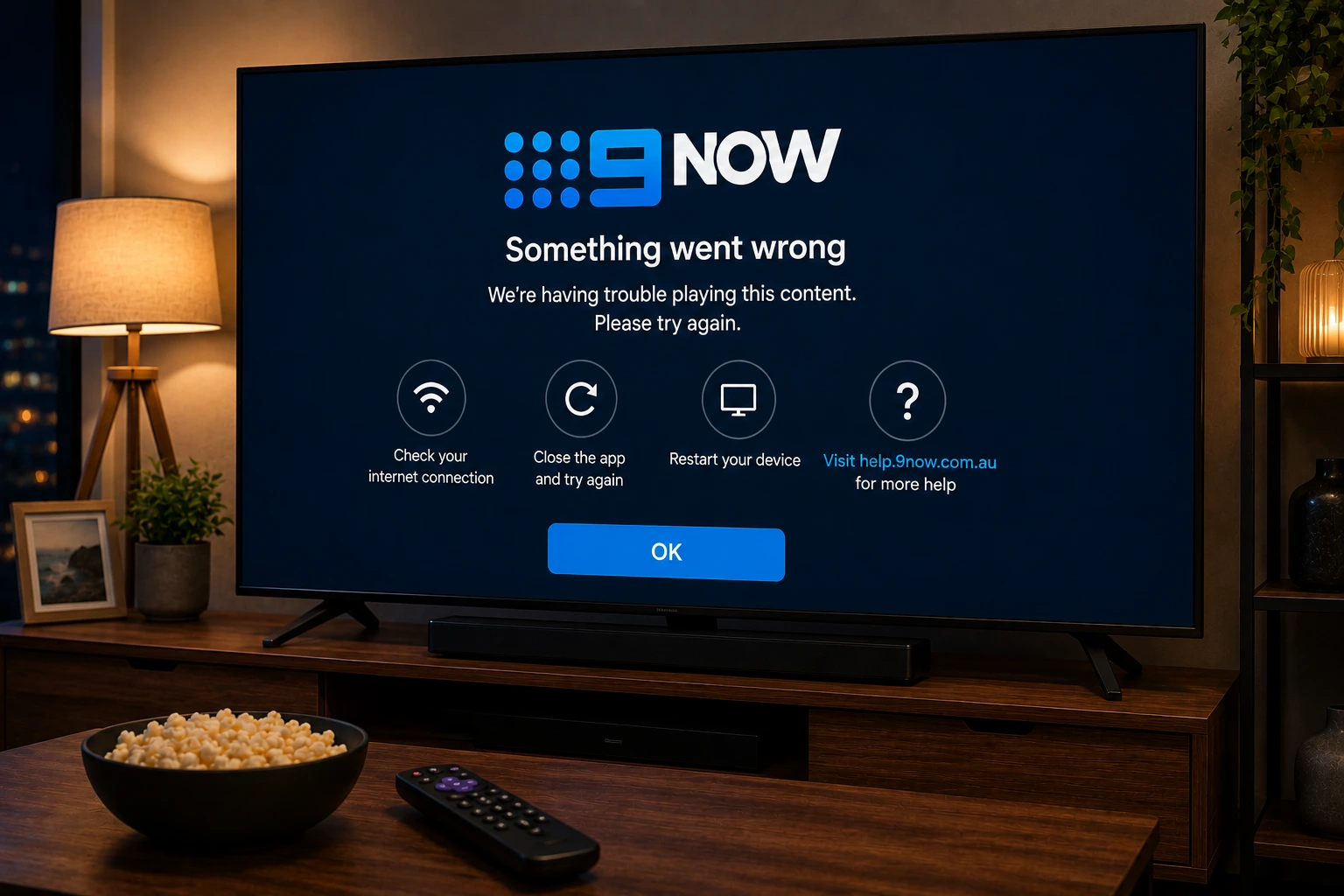 9Now not working on Smart TV Australia troubleshooting guide