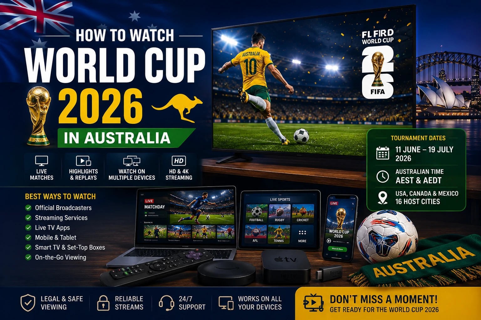 Australian football streaming setup on Smart TV and Firestick